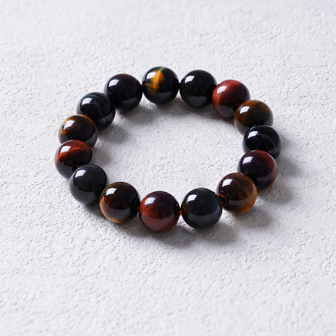 Natural Colorful Tiger'S Eye Bracelet-Protection&Saftey