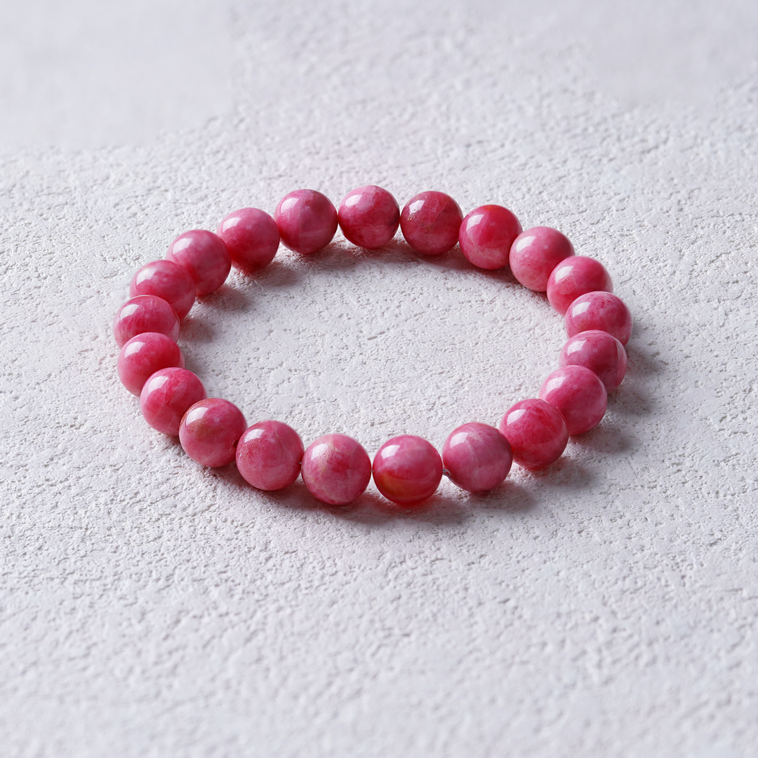 Premium Collection-Gem Rhodonite Bracelet 6.5mm-Libra