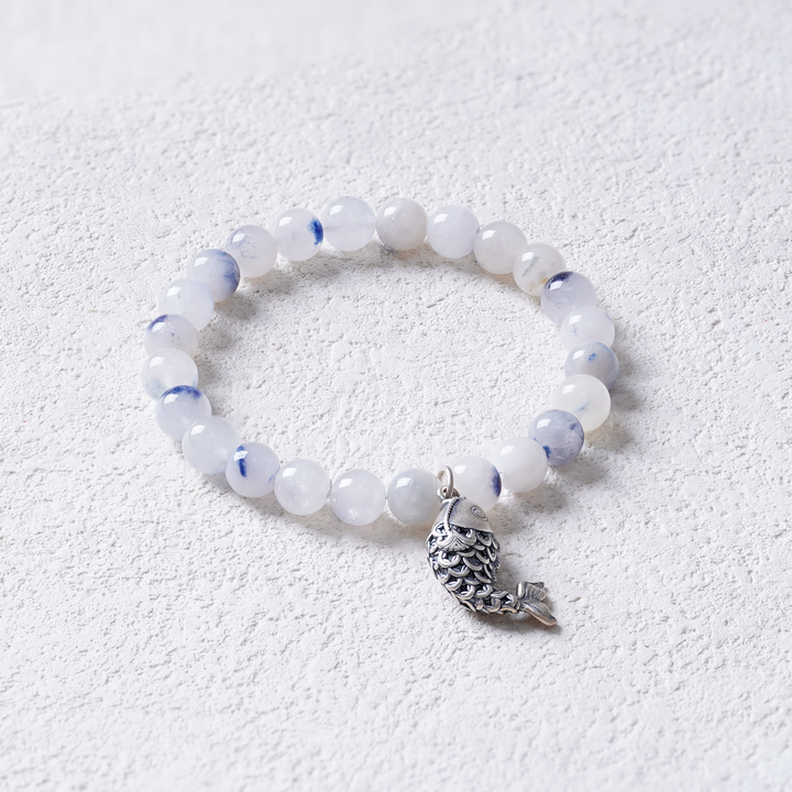 Mystic Ocean Bracelet - Dumortierite & Tibetan Silver