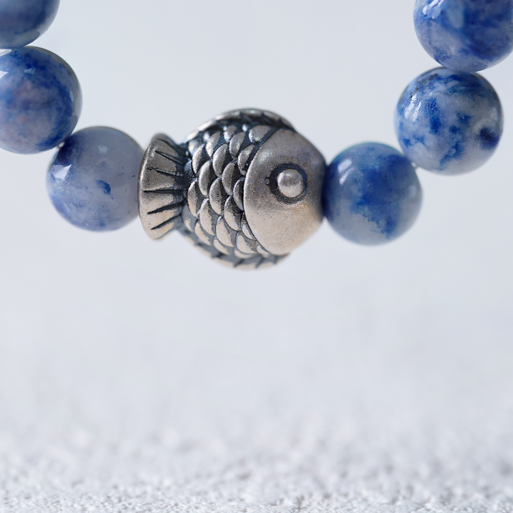 Ocean Spirit Bracelet - Dumortierite & Tibetan Silver