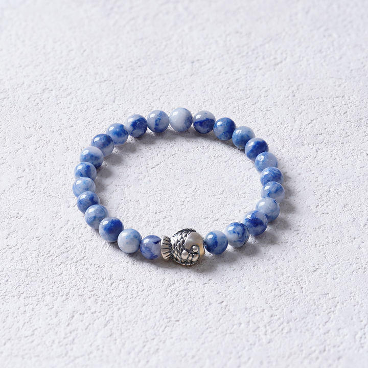 Ocean Spirit Bracelet - Dumortierite & Tibetan Silver