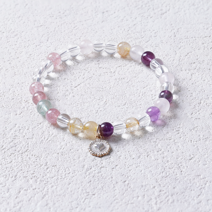 Vivid Harmony Bracelet - Colorful Crystal Beads & 925 Sterling Silver